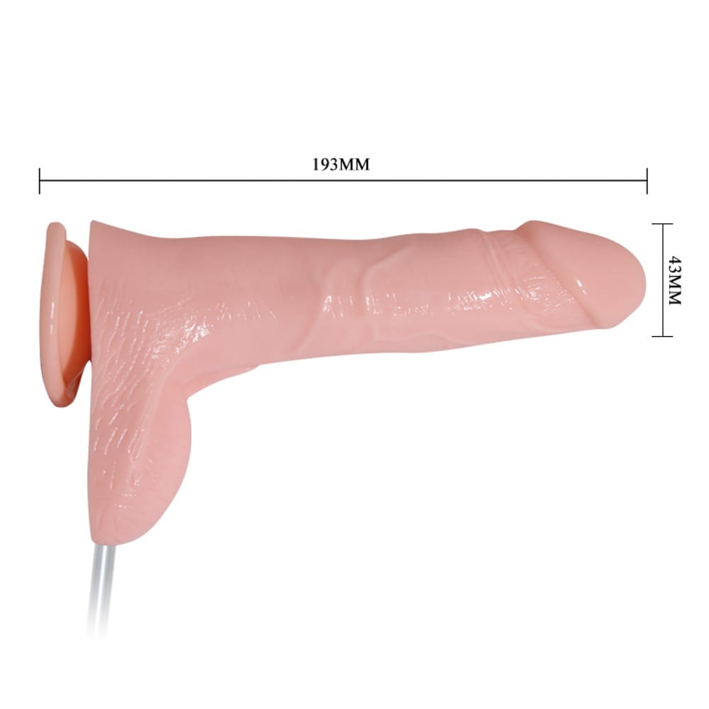 Vibrating dildo with water spray