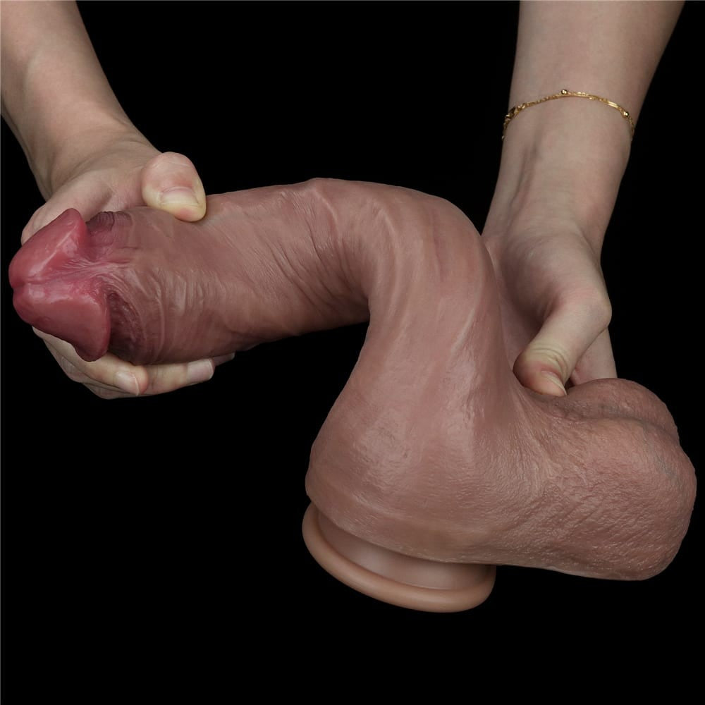 10.5'' double-layered silicone dildo