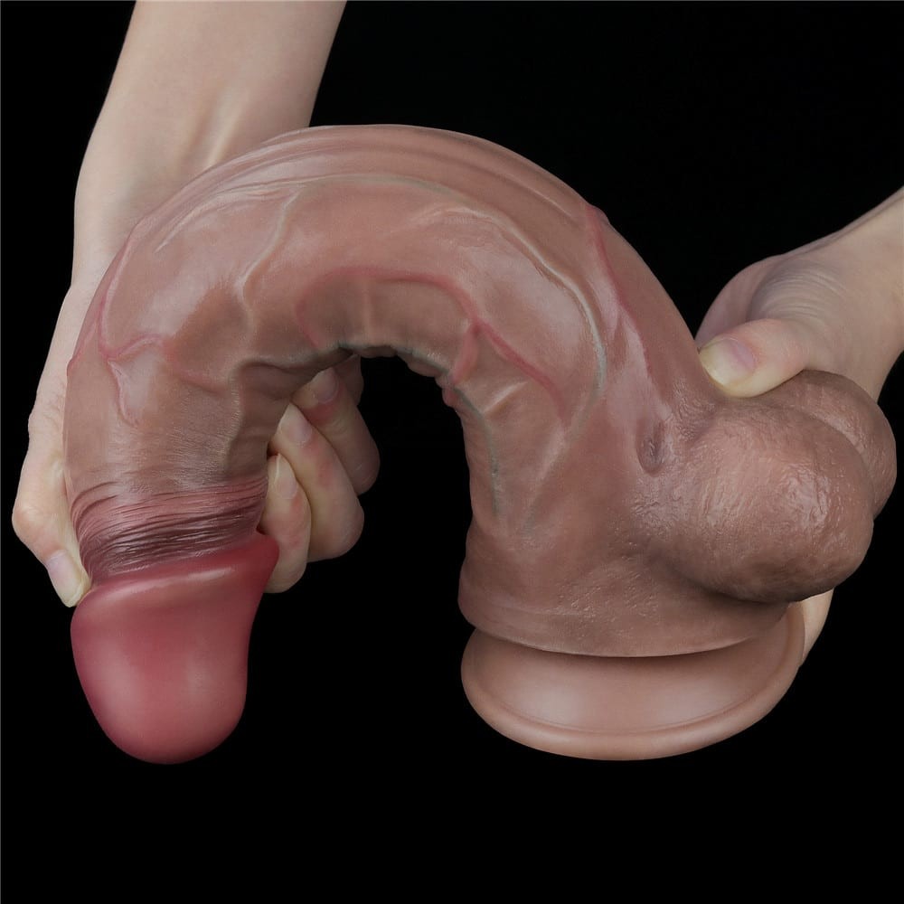 11.5'' dual-density platinum silicone dildo