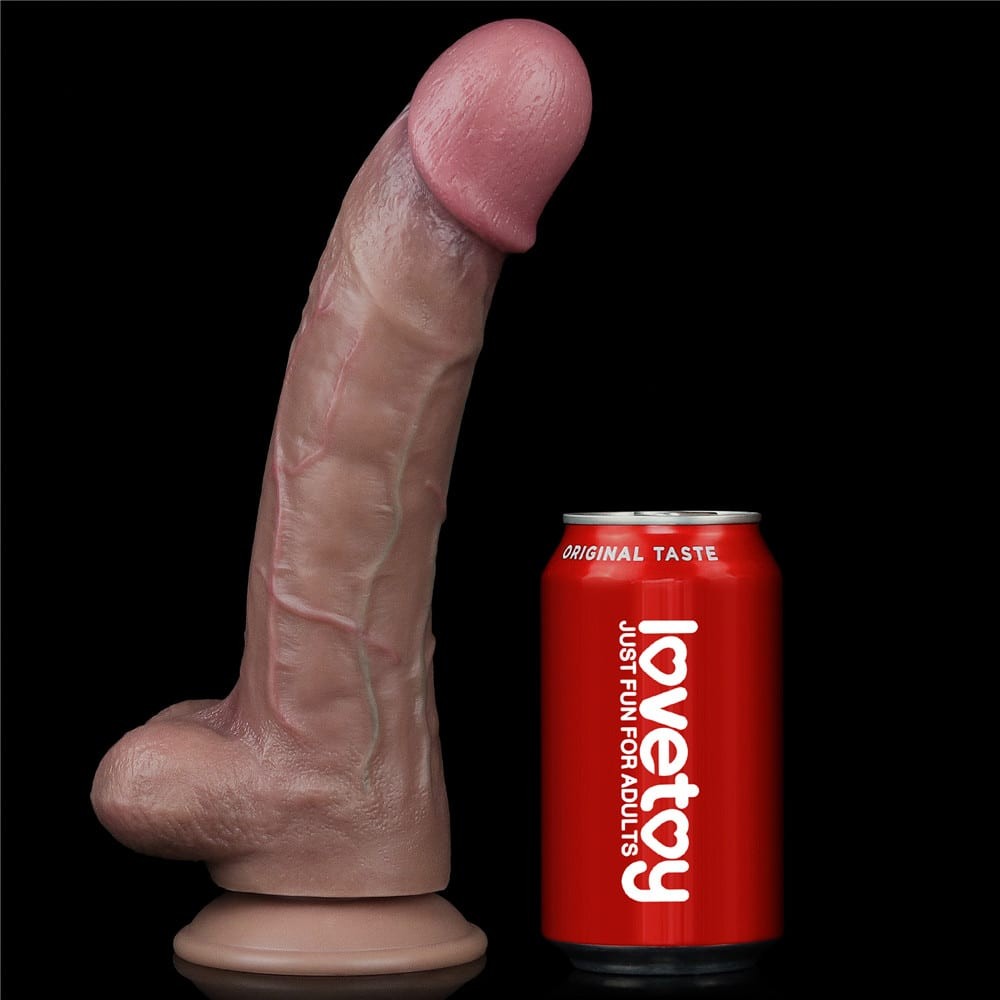 10.5'' Dual-Density Platinum Silicone Dildo