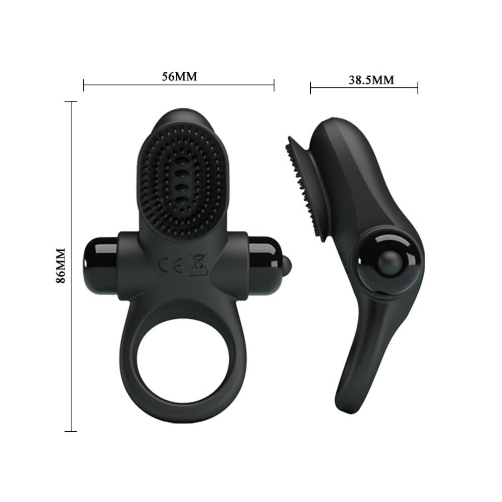 Pretty Love Vibrant 2 Black Penis Ring