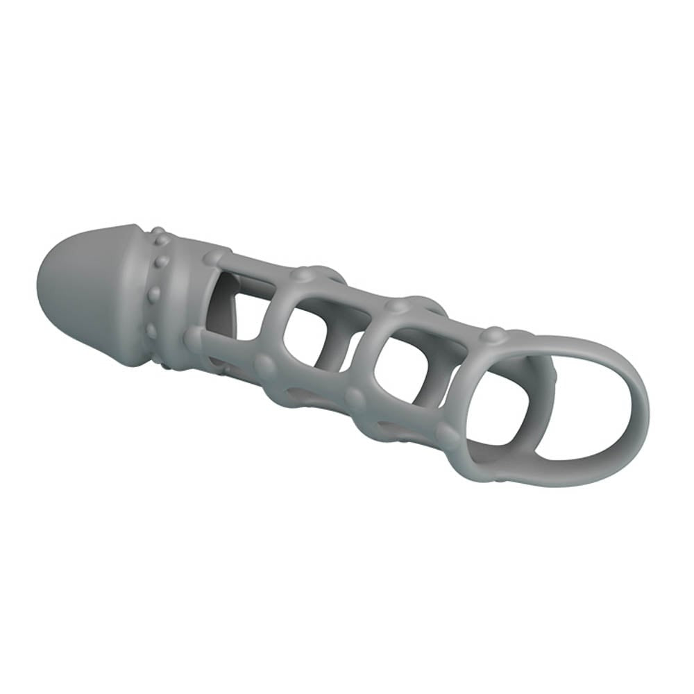 Pretty Love Penis sheath with ball strap, white