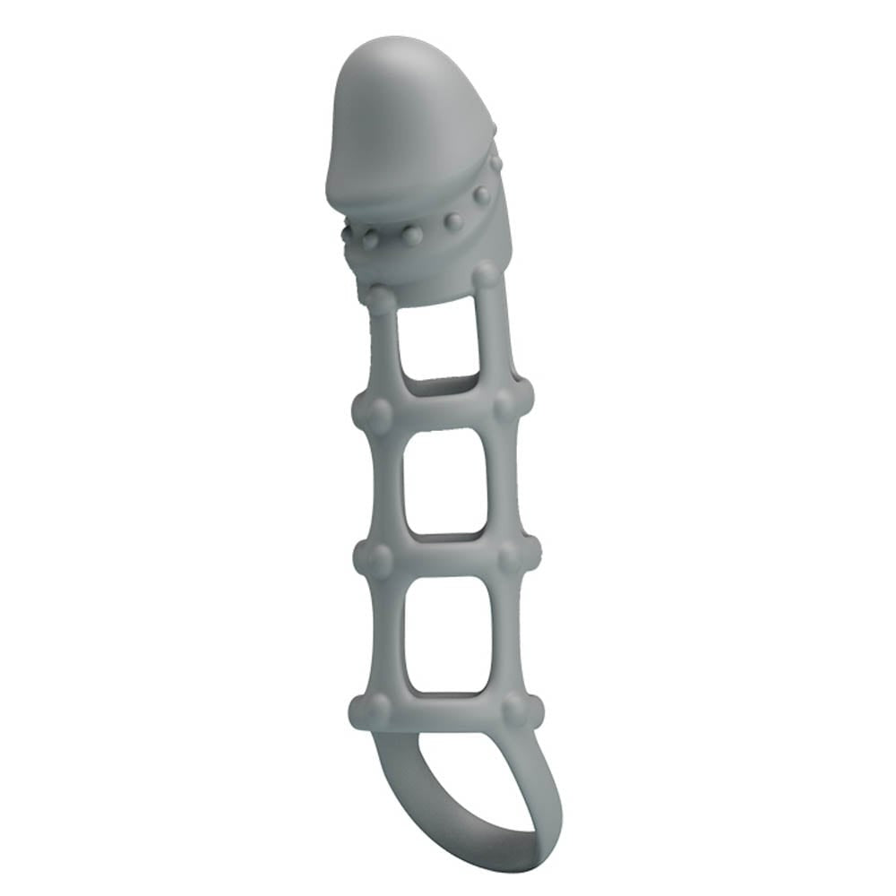 Pretty Love Penis sheath with ball strap, white