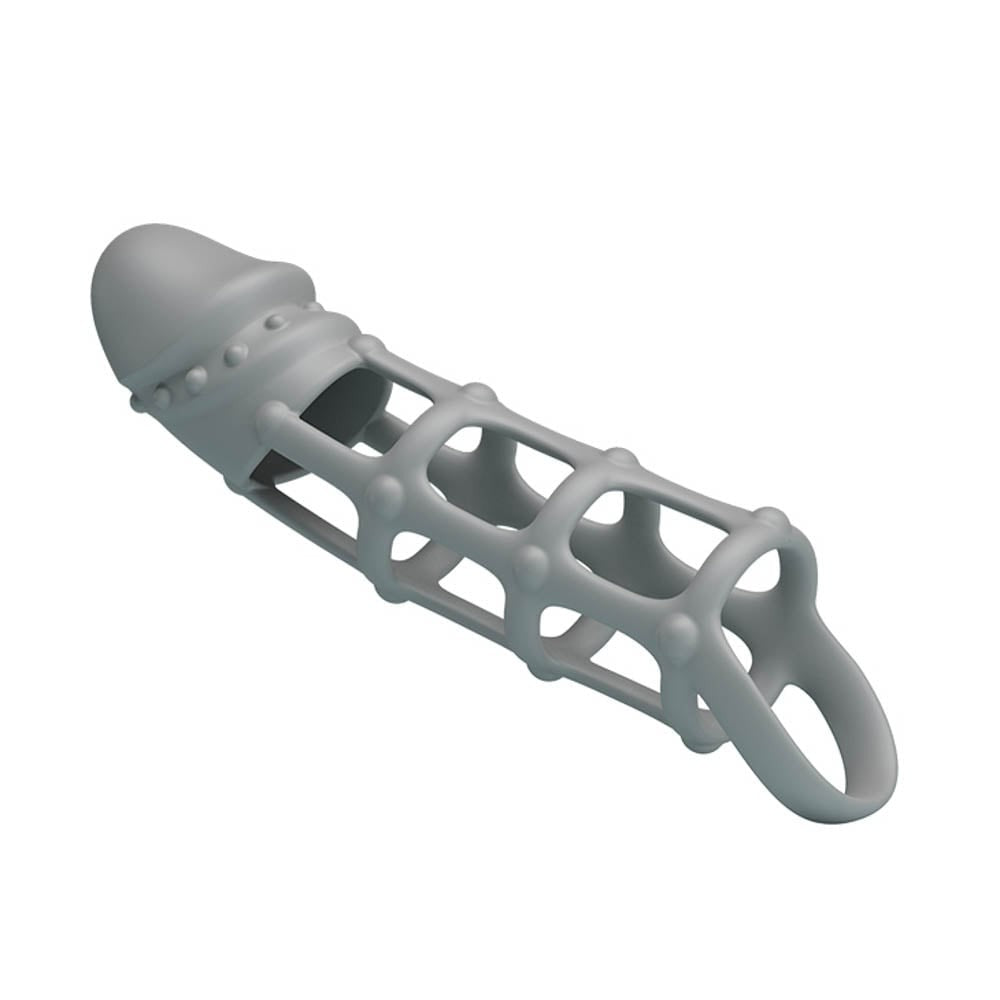 Pretty Love Penis sheath with ball strap, white