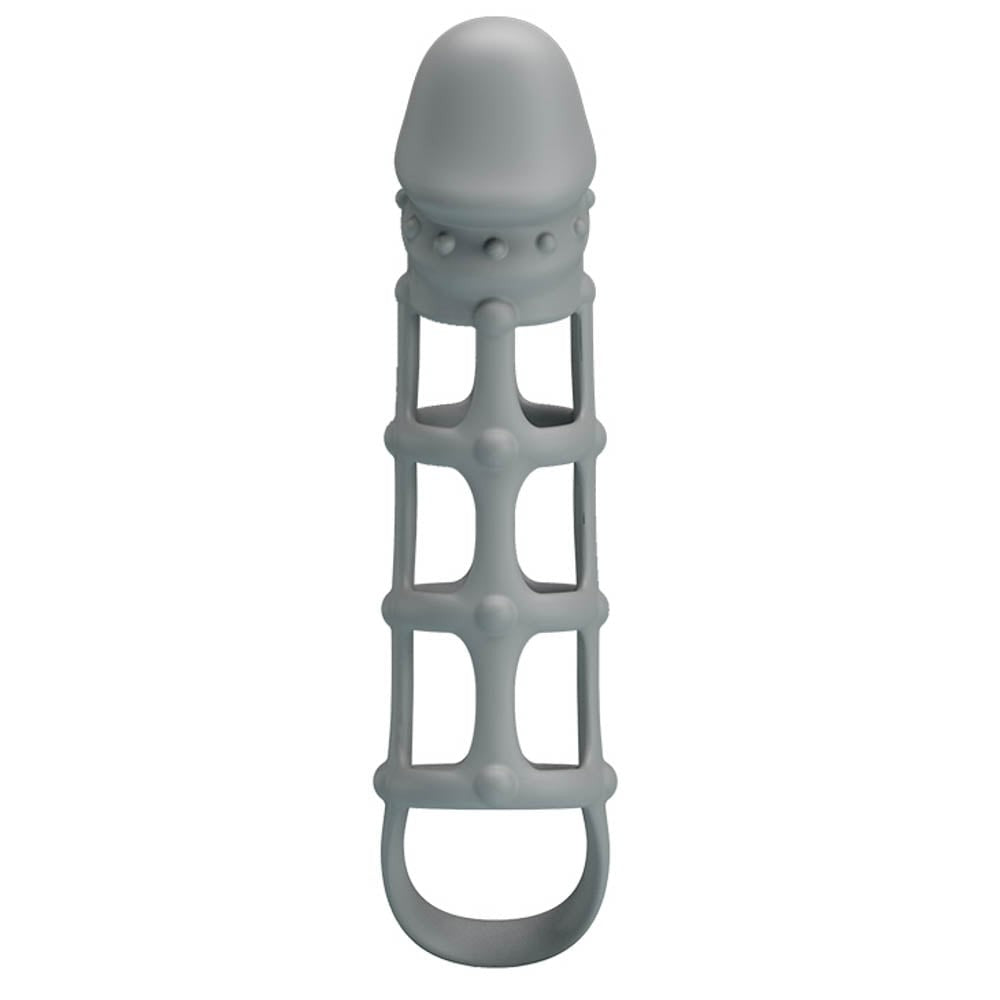 Pretty Love Penis sheath with ball strap, white
