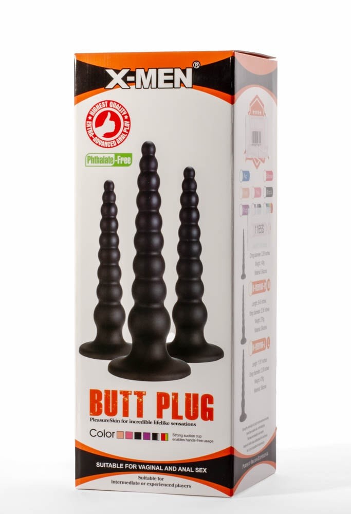 Anal Plug X-Men 7.87" Black S