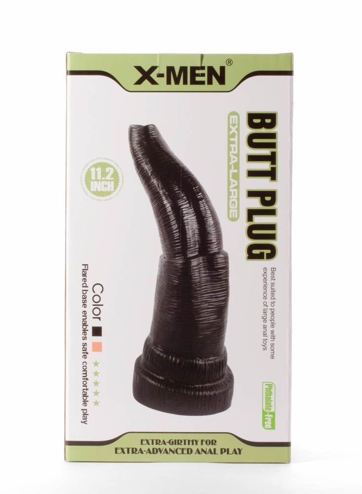 X-Men extra-large black anal plug 11.2"