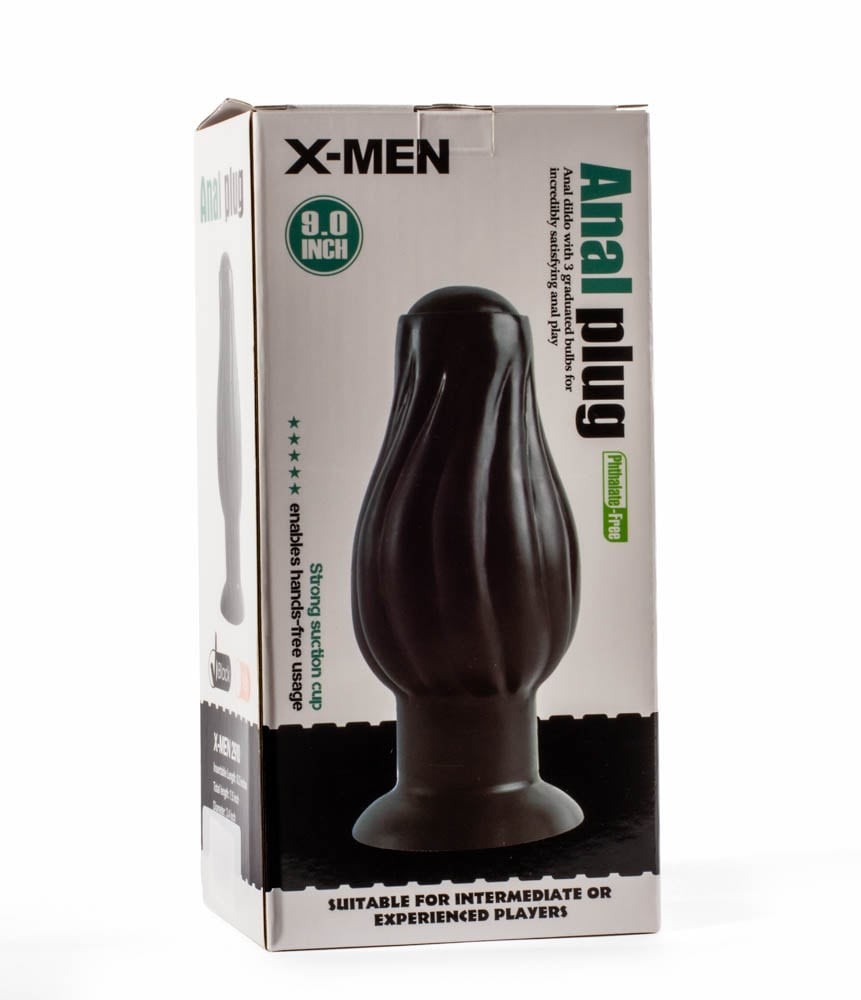X-Men Anal Plug 7.5" Black