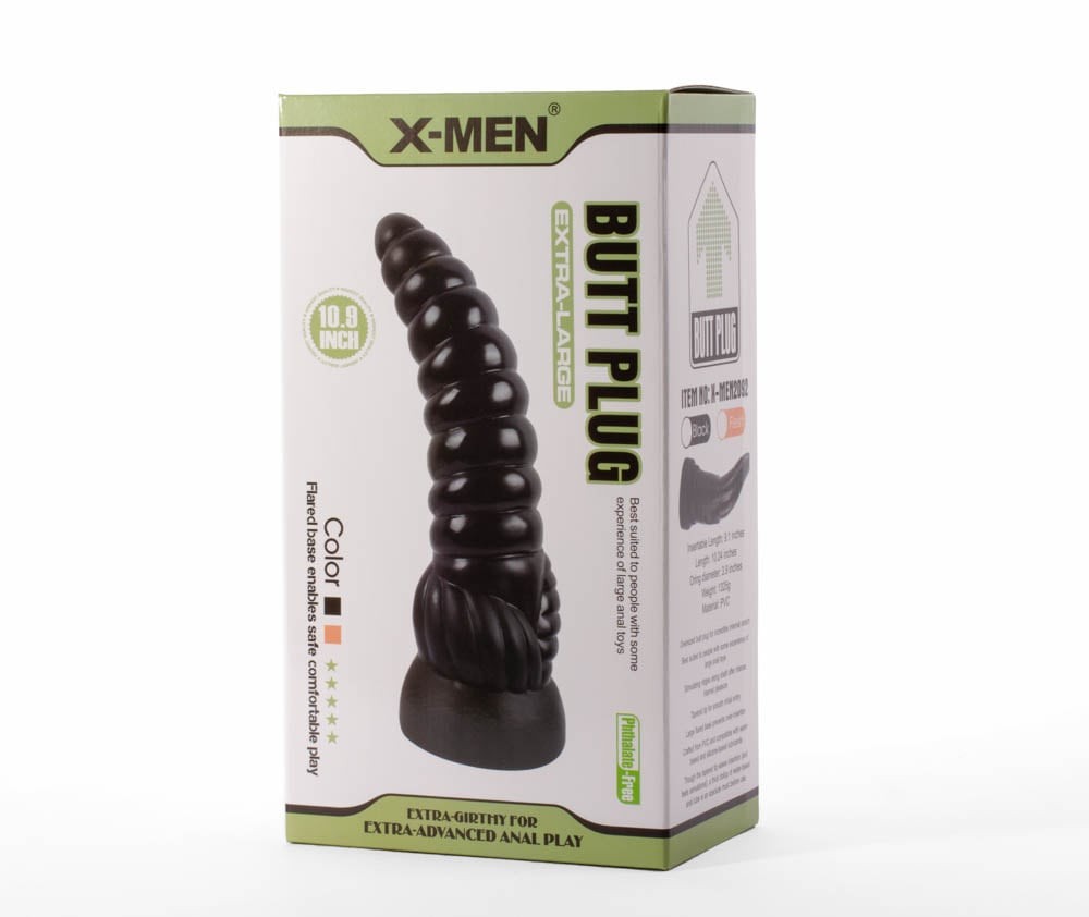X-Men Extra Large Anal Plug 10.9" Black