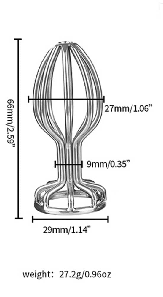 Stainless steel anal plug S