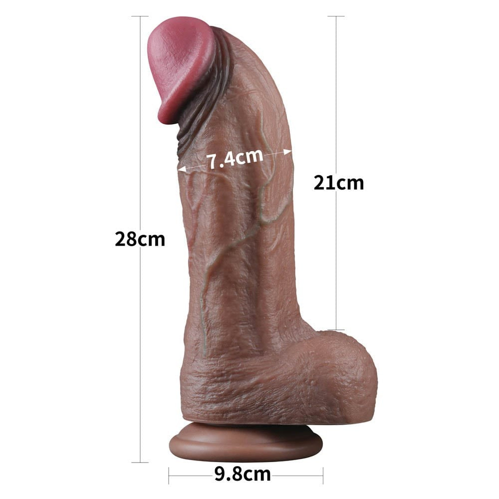 11'' XXL Double-Layer Silicone Dildo