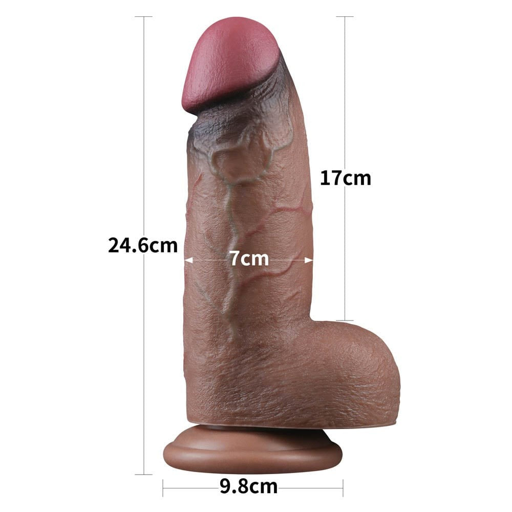 9.5'' XXL Dual-Layer Silicone Dildo