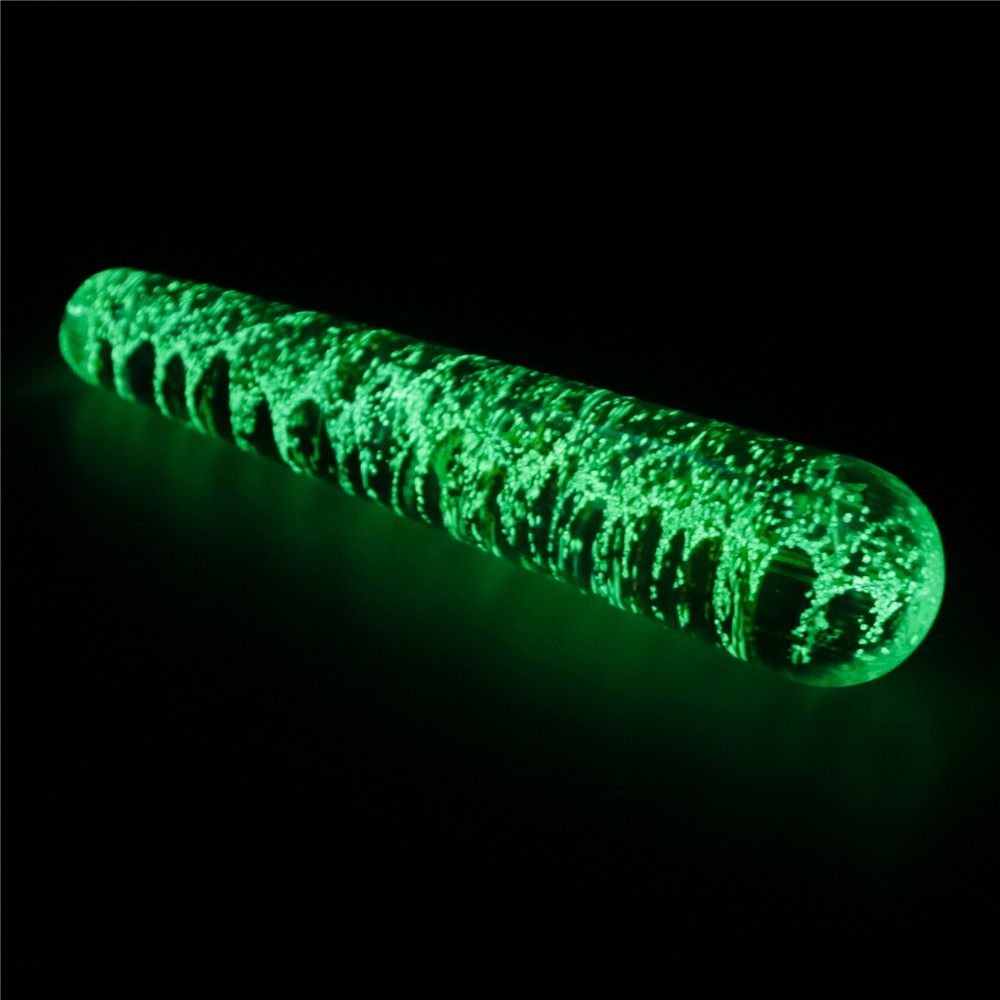 Twilight Gleam glow-in-the-dark glass dildo - Slim Fantasy_B0O50_3