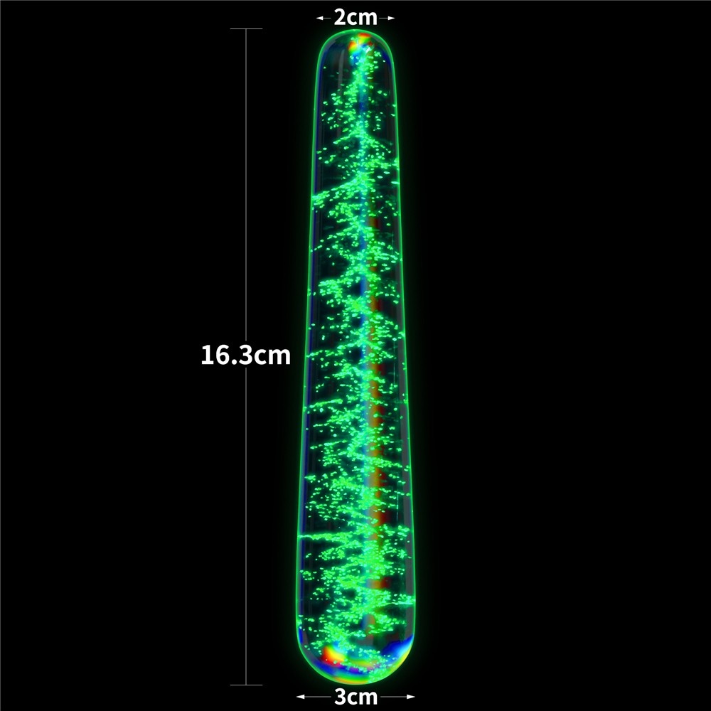 Twilight Gleam glow-in-the-dark glass dildo - Slim Fantasy_B0O50_3