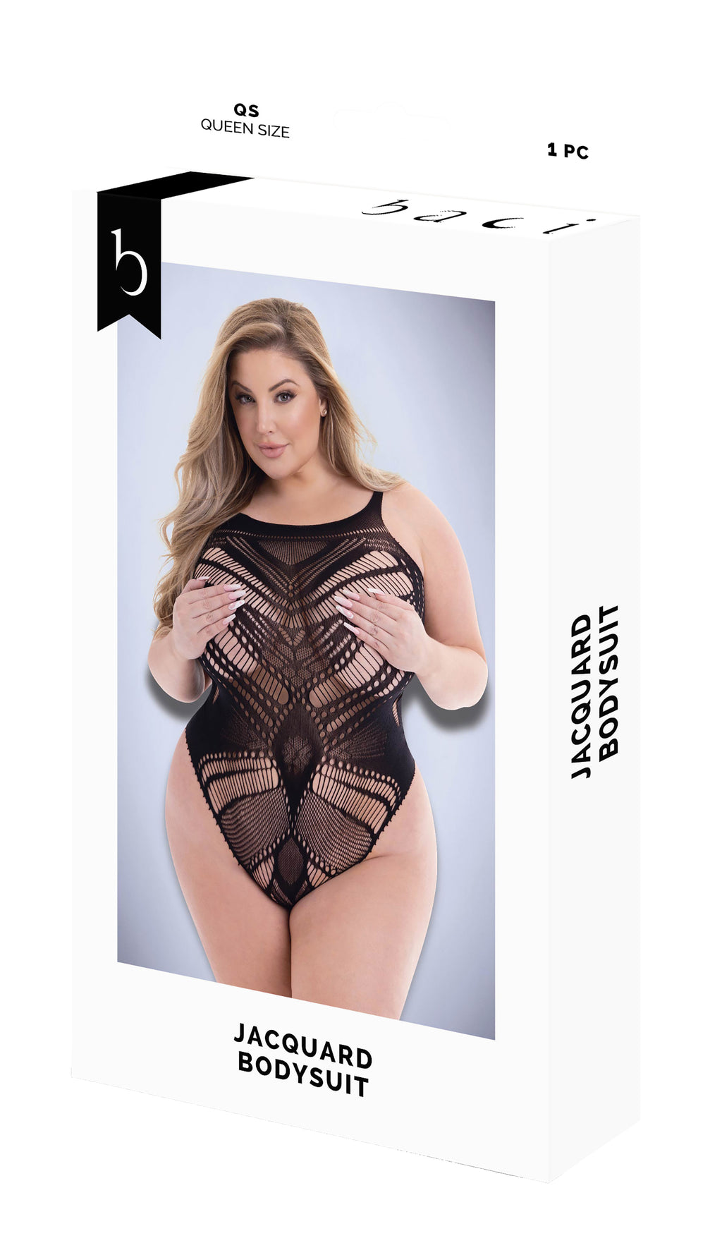 BODY KISS JACQUARD BLACK, QS