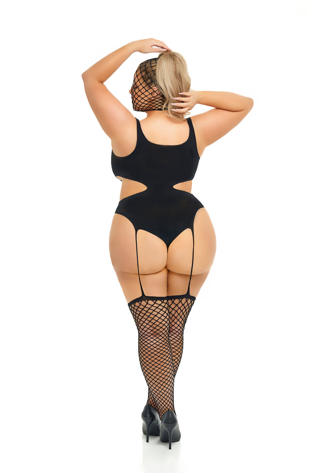 SIN N CHILL BODYSTOCKING WITH MASK BLACK, OS