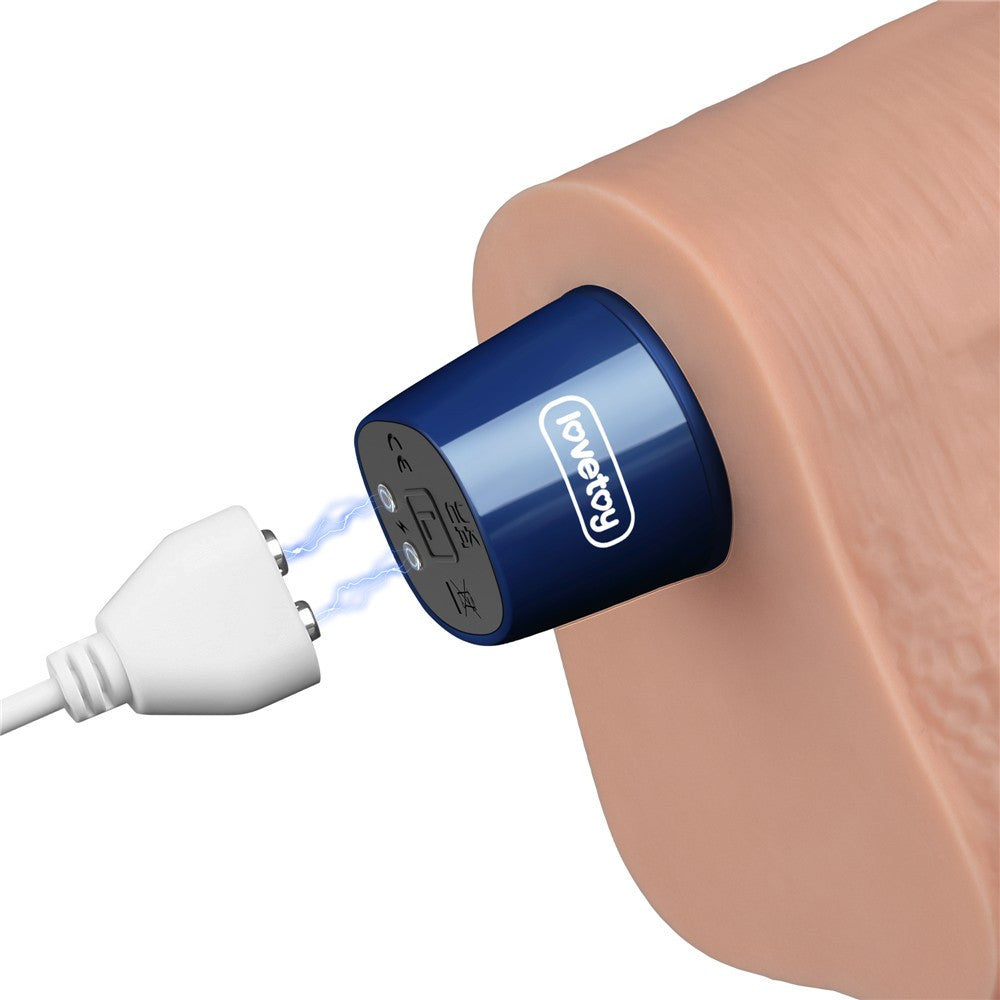 REAL SOFTEE rechargeable vibrating dildo 10.5" (flesh-colored)_B15O50_4