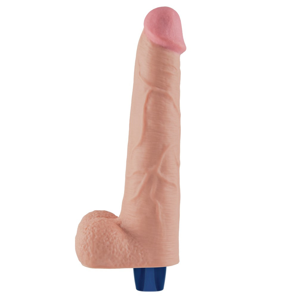 REAL SOFTEE rechargeable vibrating dildo 10.5" (flesh-colored)_B15O50_4
