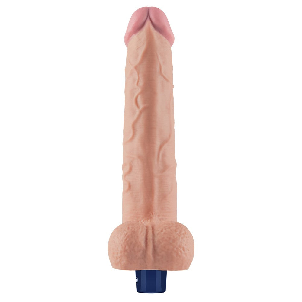 REAL SOFTEE rechargeable vibrating dildo 10.5" (flesh-colored)_B15O50_4
