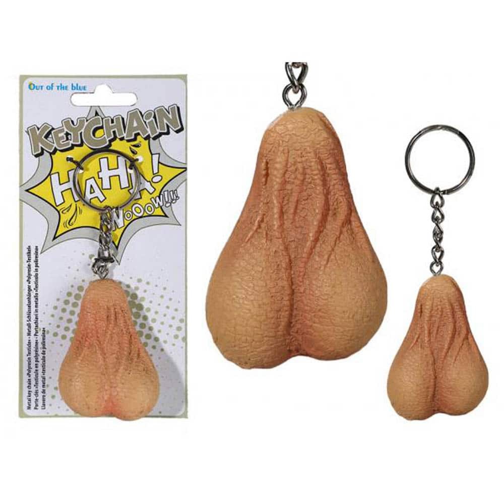 Metal Testicle Keychain
