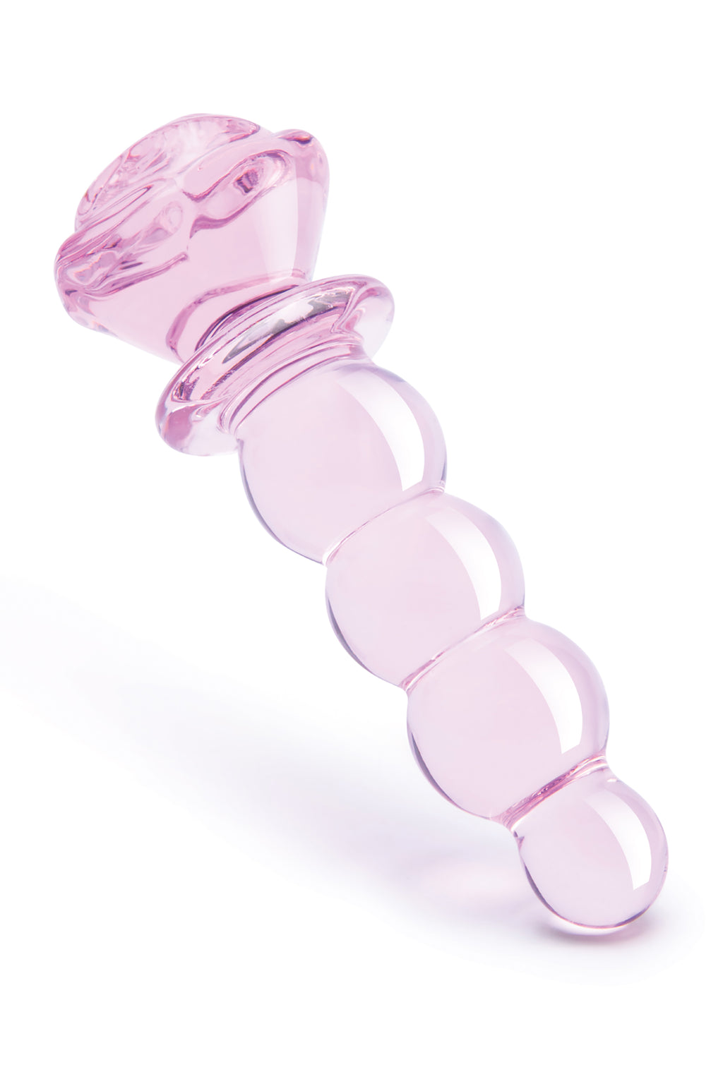 Enameled glass rose-shaped stopper with beads