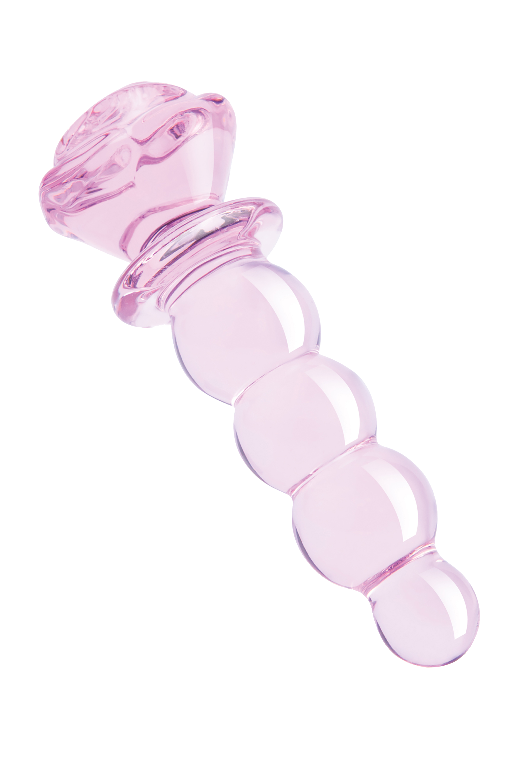 Enameled glass rose-shaped stopper with beads