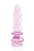Enameled glass rose-shaped stopper with beads
