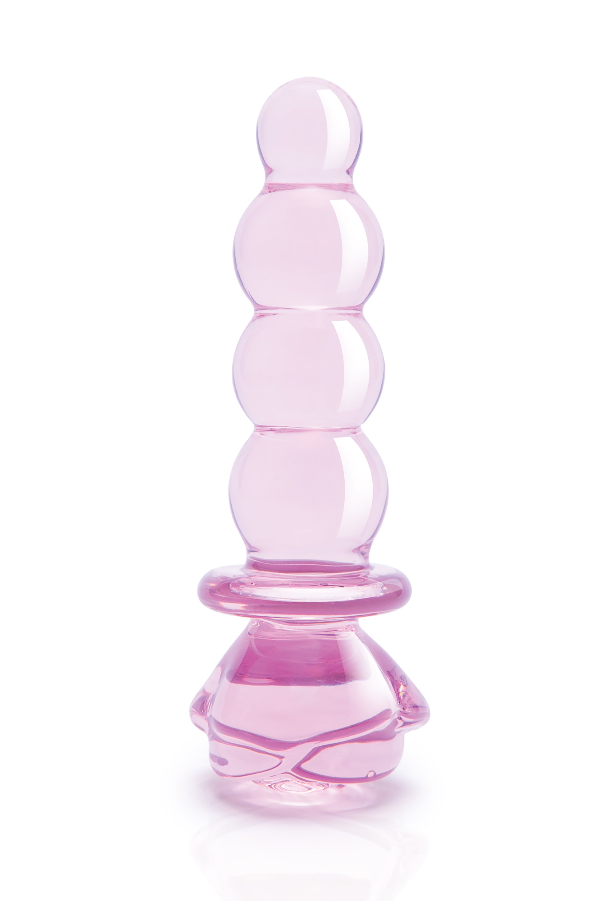 Enameled glass rose-shaped stopper with beads