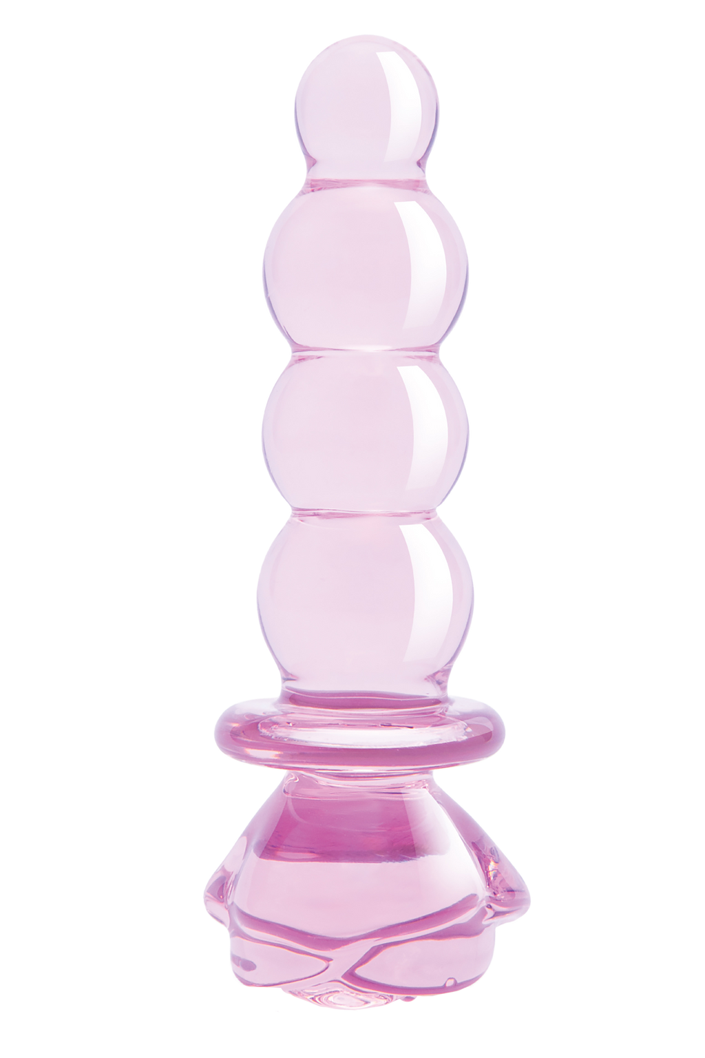 Enameled glass rose-shaped stopper with beads