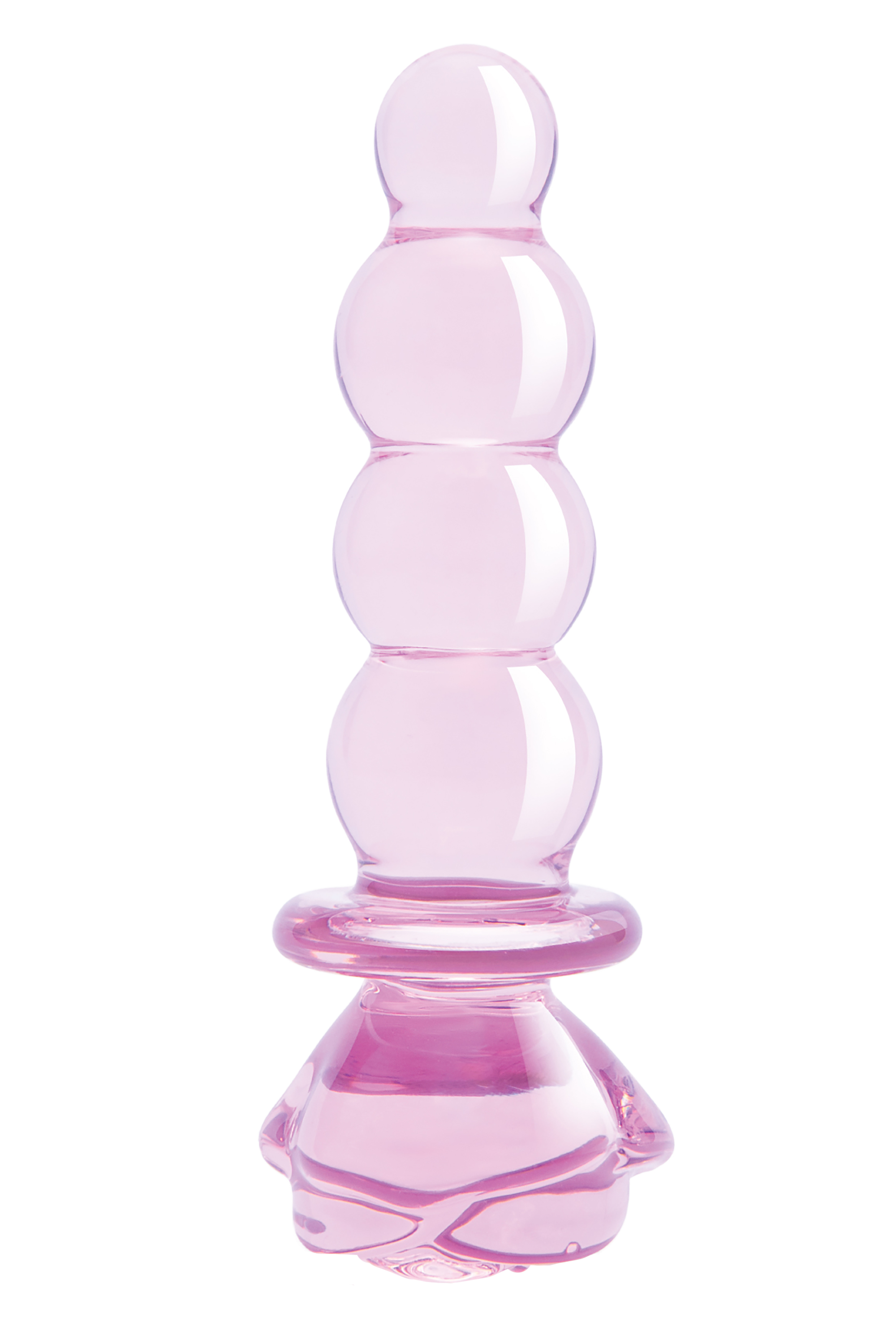 Enameled glass rose-shaped stopper with beads