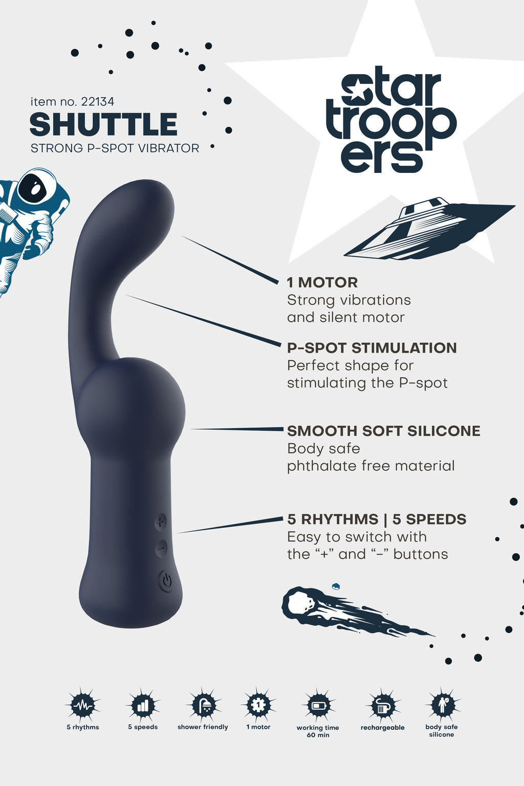 VIBRATOR STARTROOPERS SHUTTLE STRONG P-SPOT