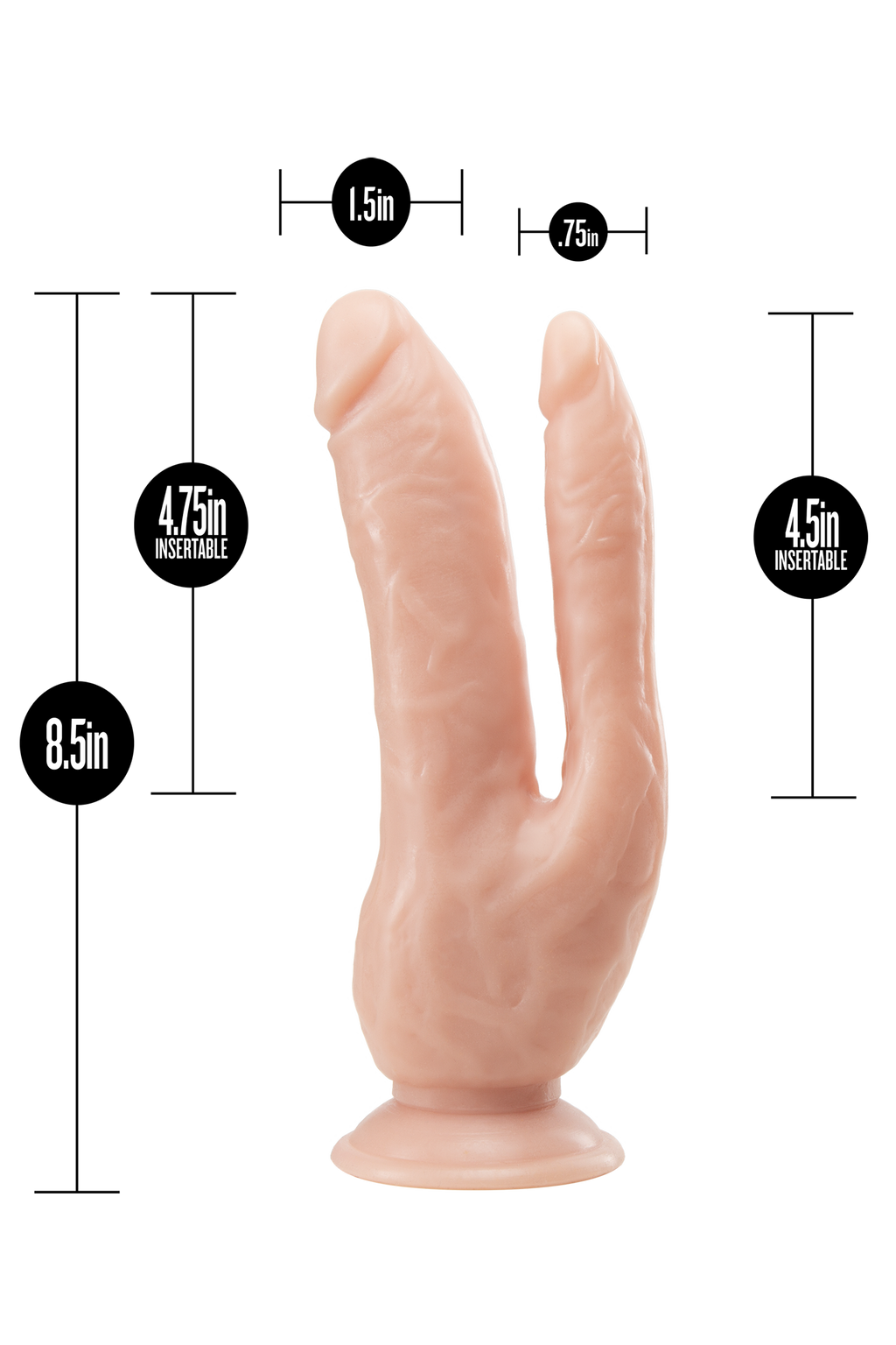 DR. SKIN 8 INCH DP COCK FLESH