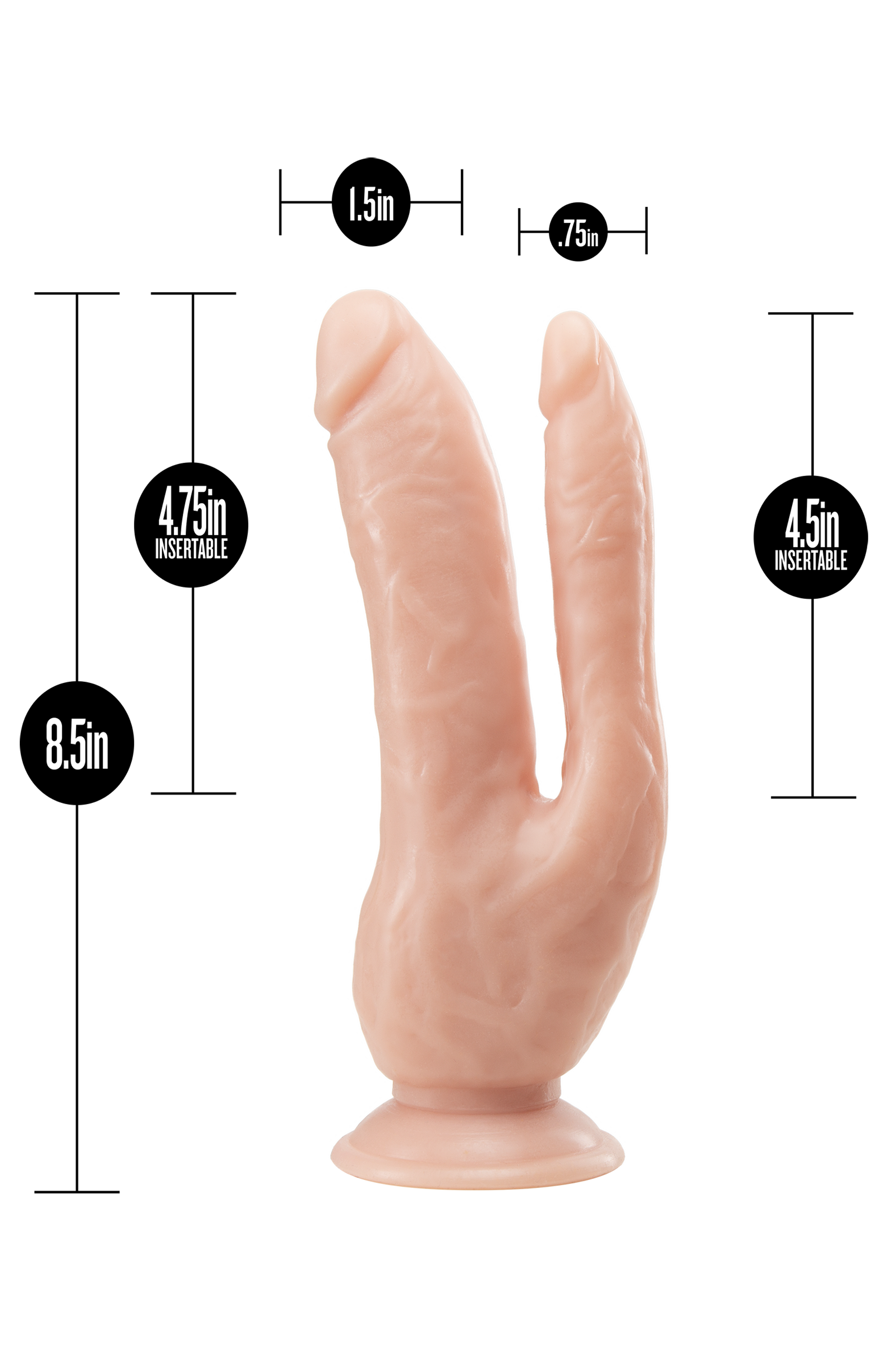 DR. SKIN 8 INCH DP COCK FLESH