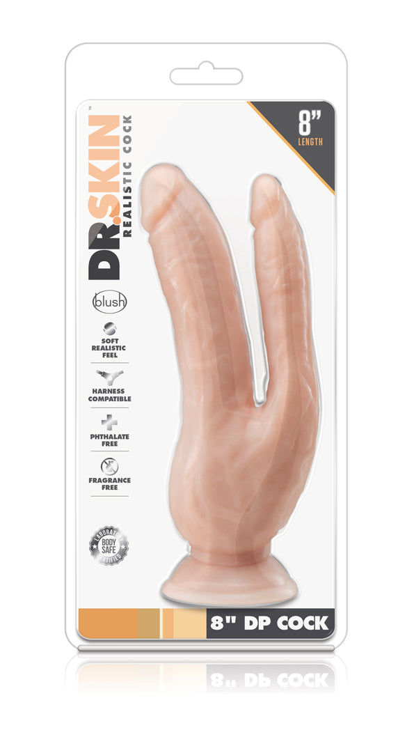 DR. SKIN 8 INCH DP COCK FLESH