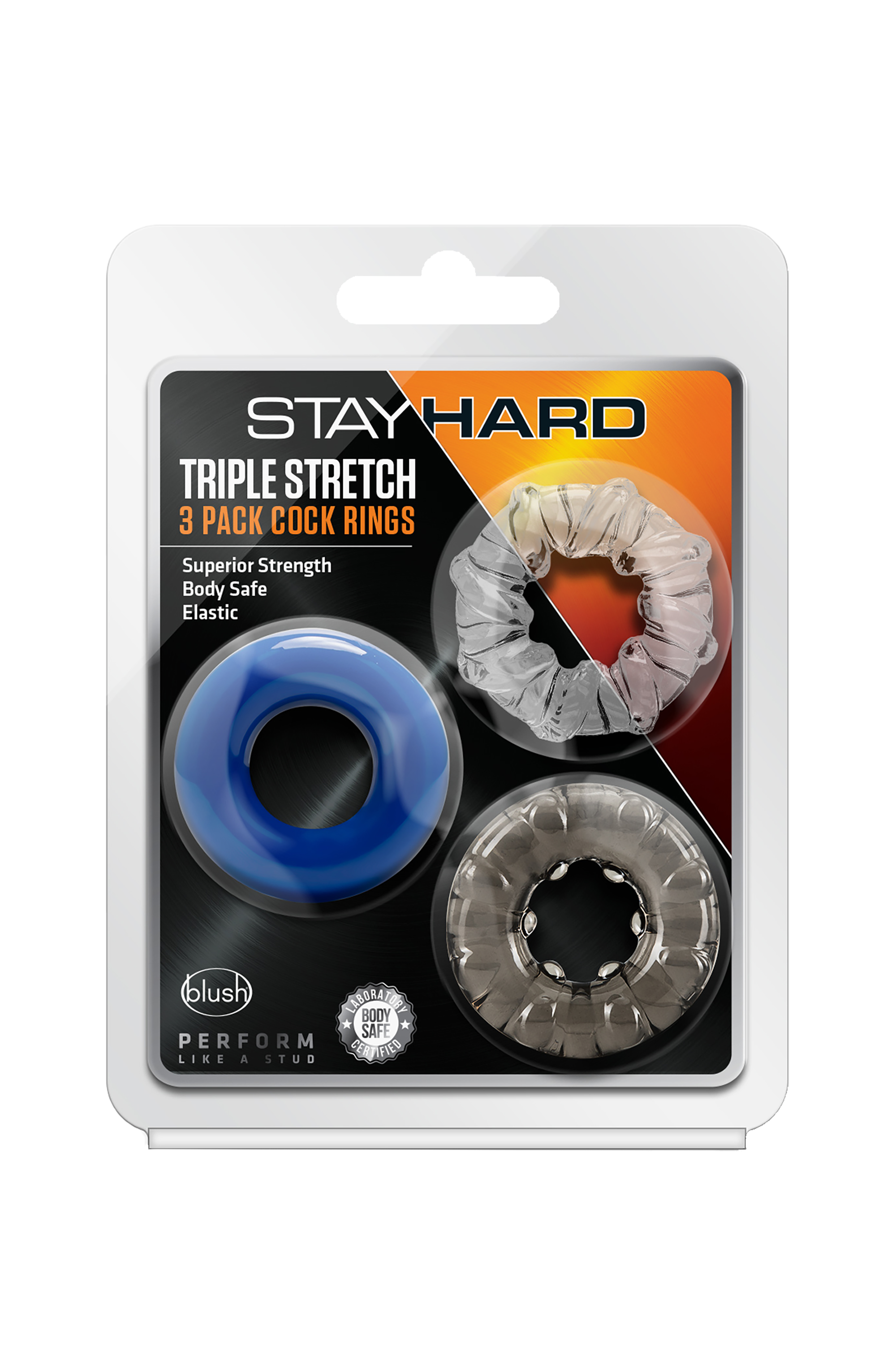 STAY HARD TRIPLE STRETCH COCK RINGS 3PC