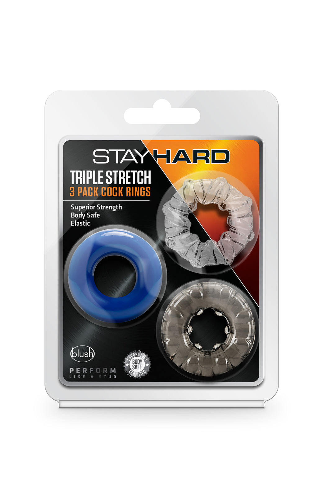 STAY HARD TRIPLE STRETCH COCK RINGS 3PC