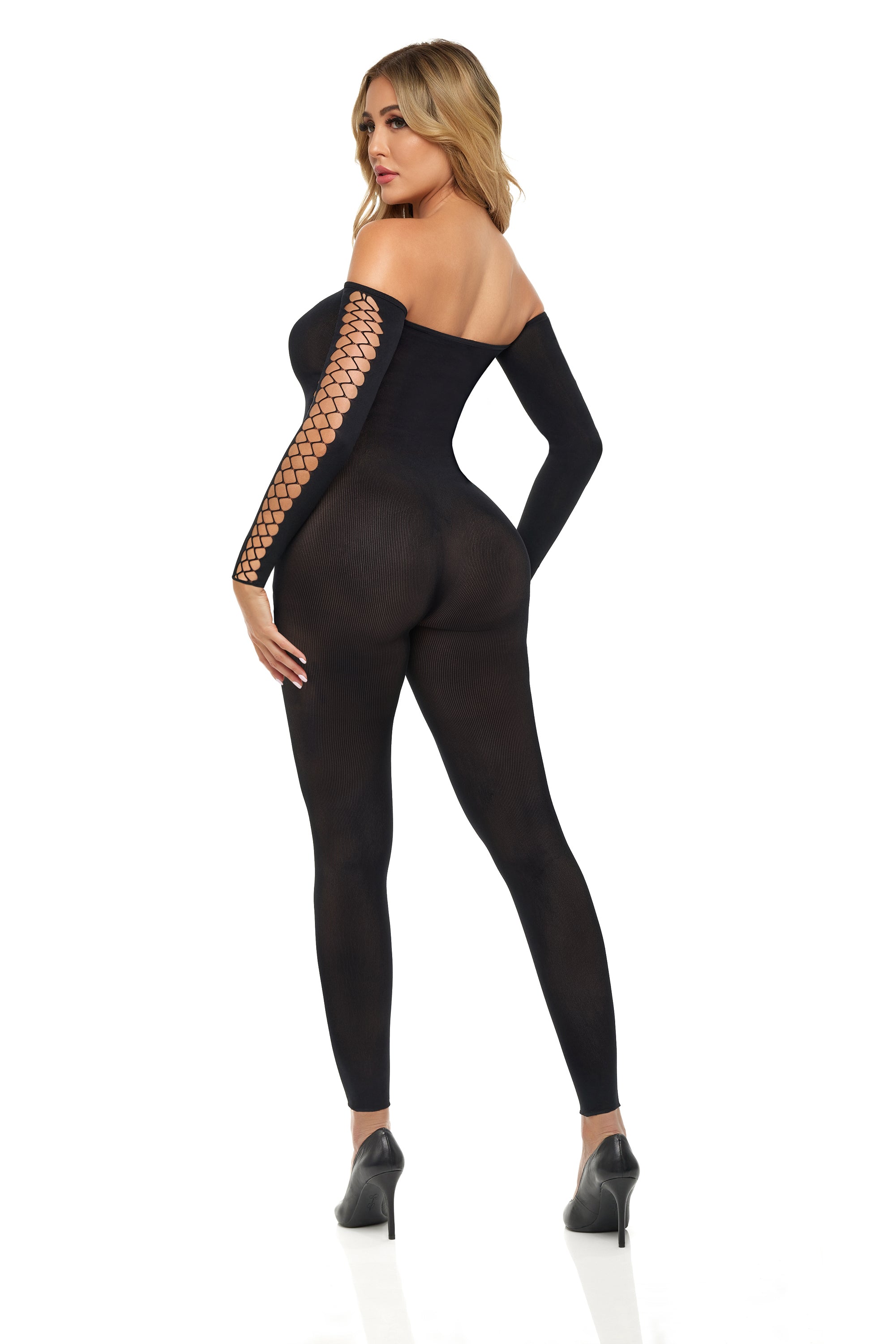 BOUJEE GANG BLACK BODYSTOCKING, OS