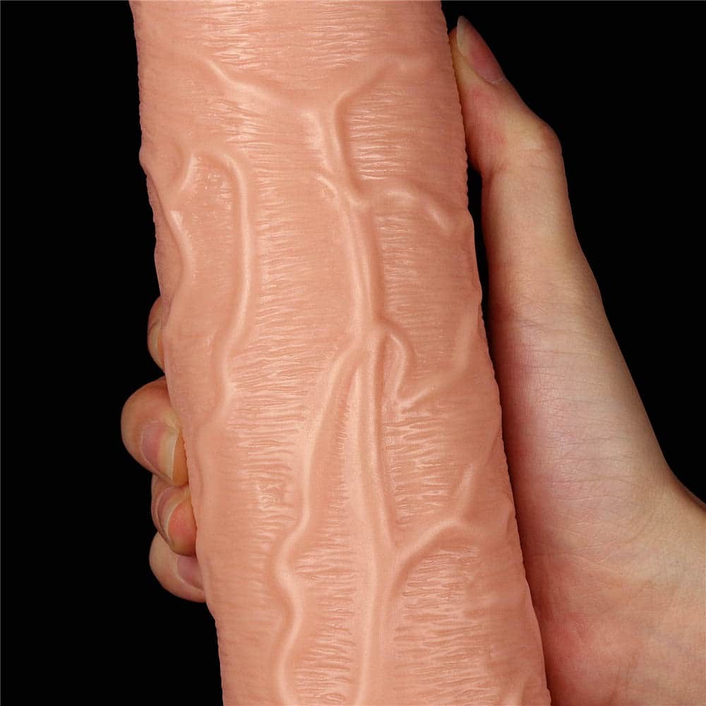 11" Realistic Flesh-Colored Vibrating Dildo