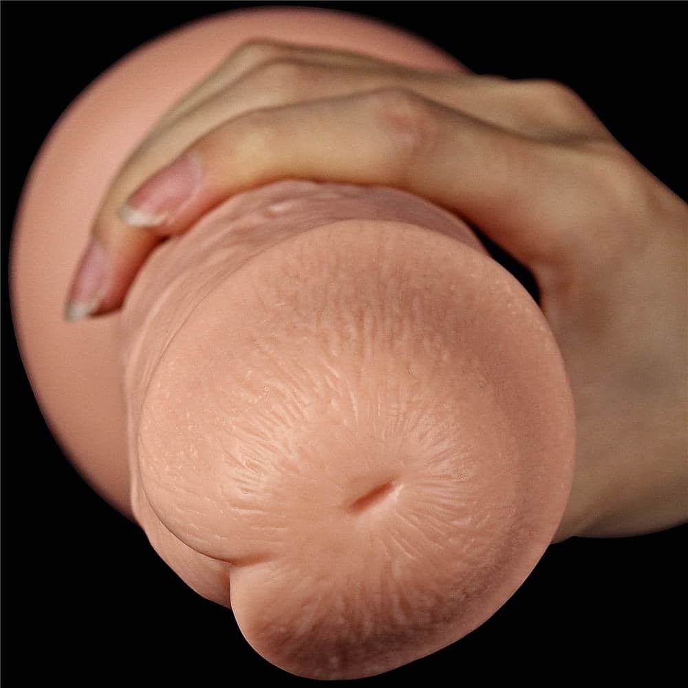 11" Realistic Flesh-Colored Vibrating Dildo