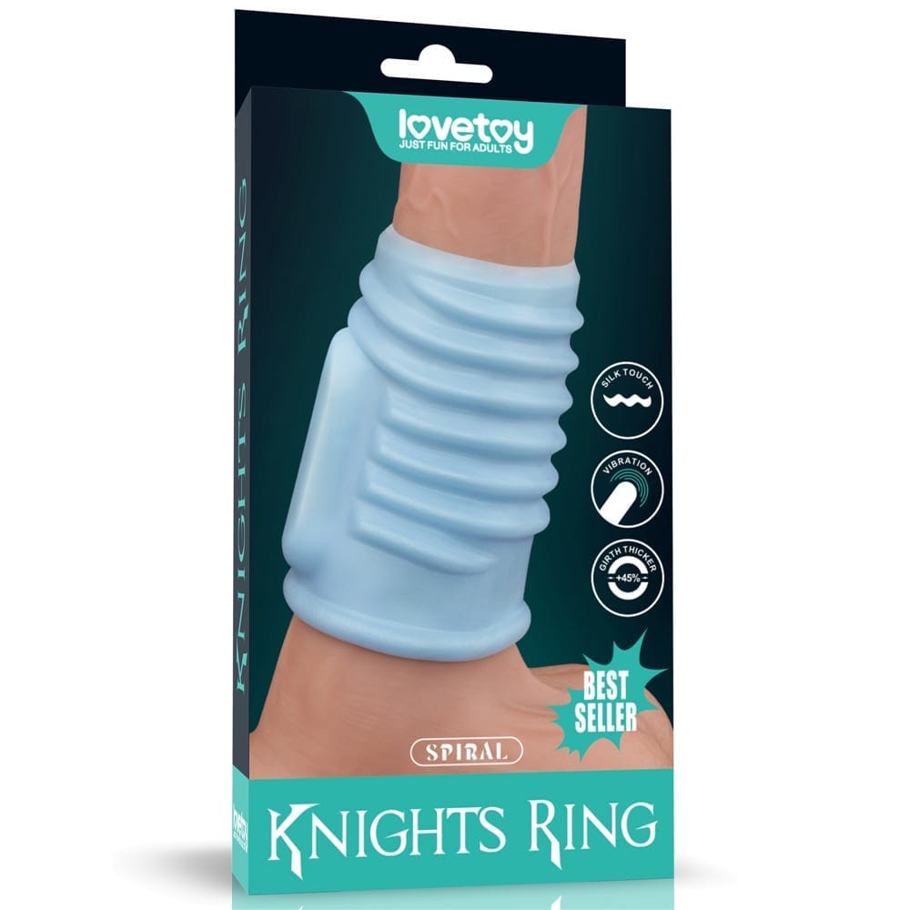 Blue spiral vibrating ring
