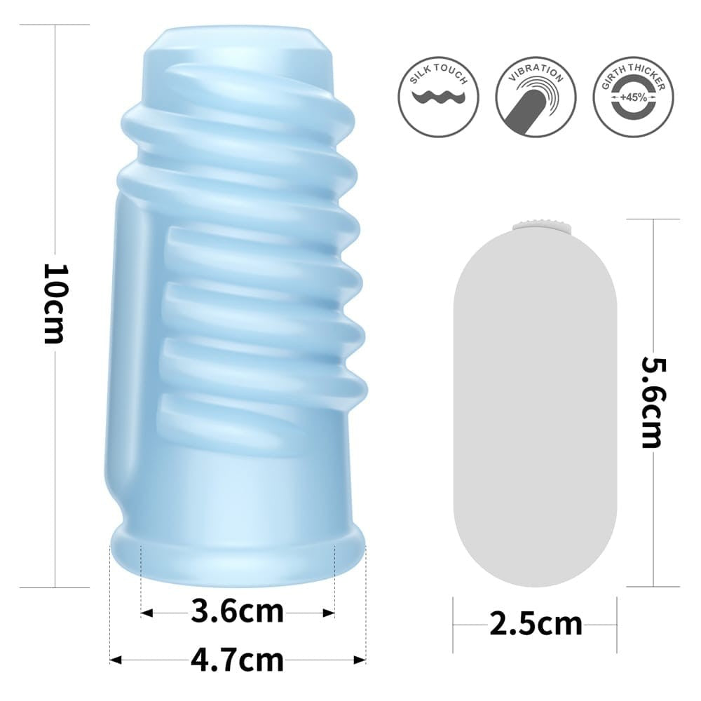 Blue spiral vibrating ring