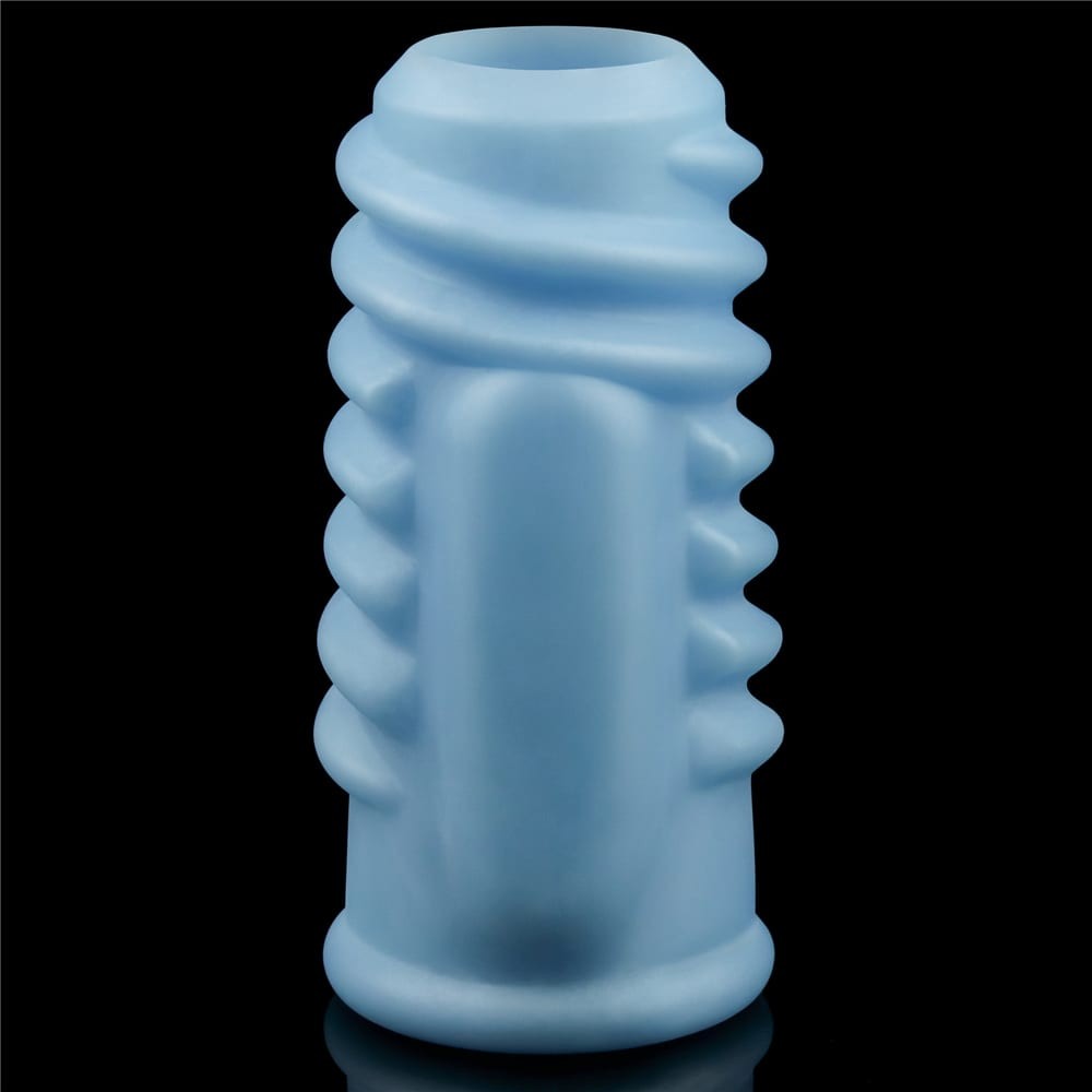 Blue spiral vibrating ring