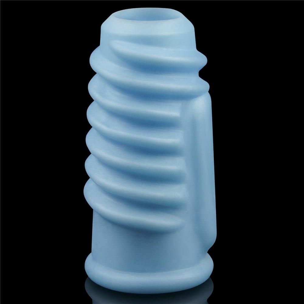 Blue spiral vibrating ring