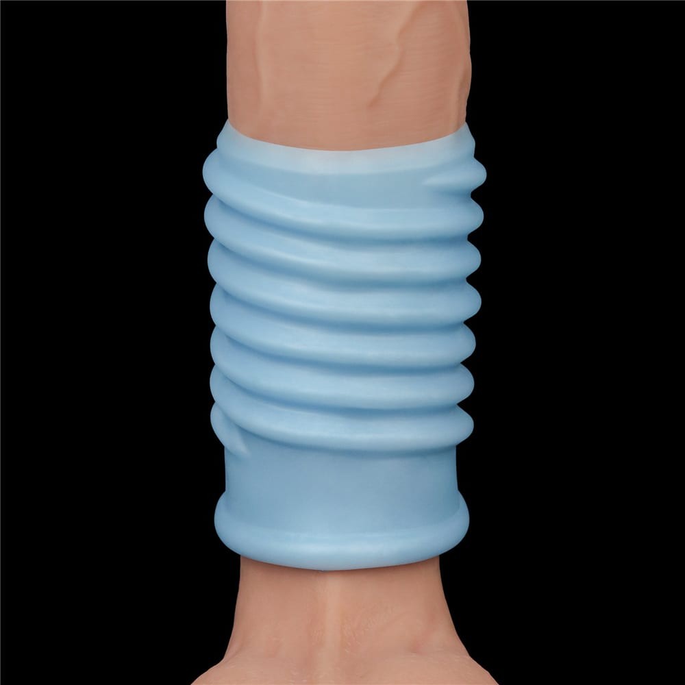 Blue spiral vibrating ring