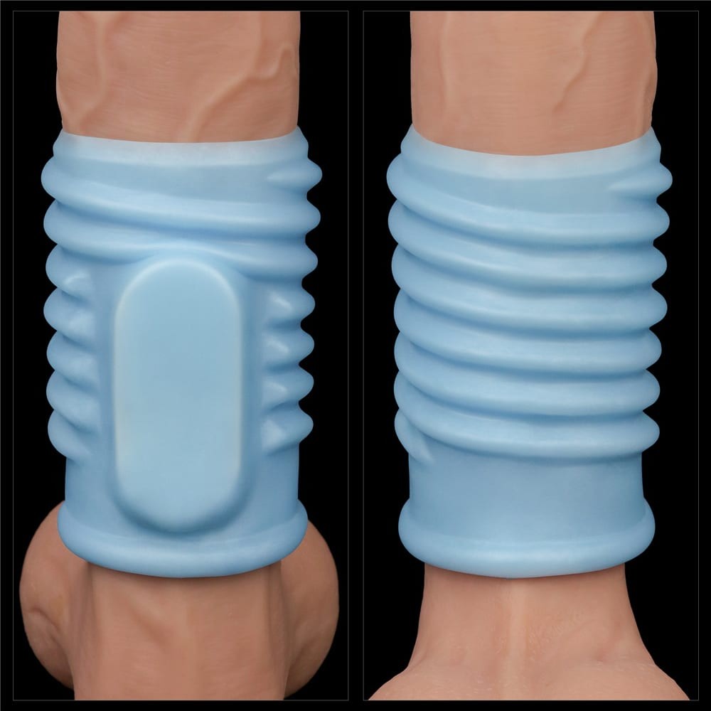 Blue spiral vibrating ring
