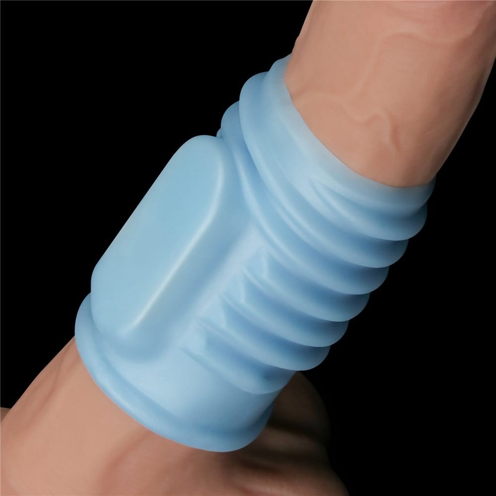 Blue spiral vibrating ring