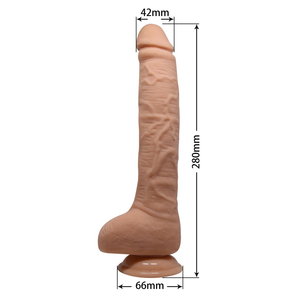 Beautiful 11-inch vibrating dildo