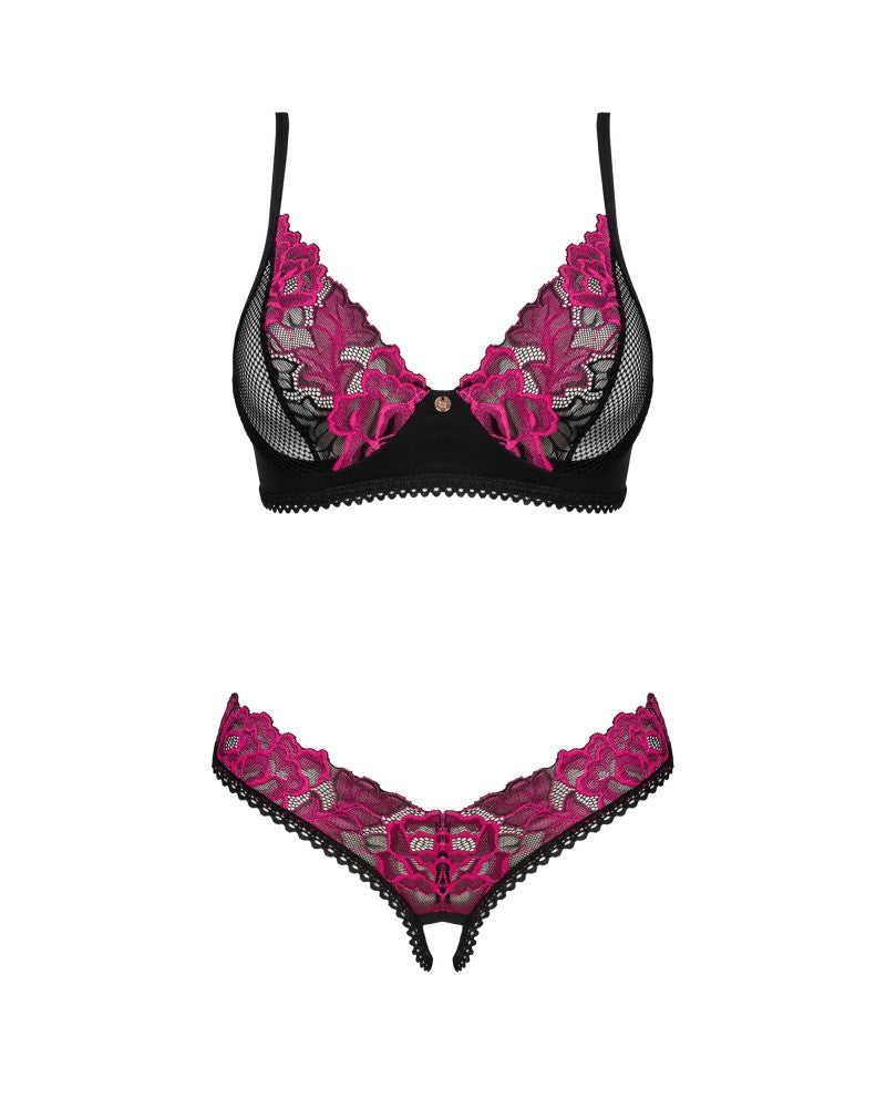 Rosenty 2-piece crotchless set M/L
