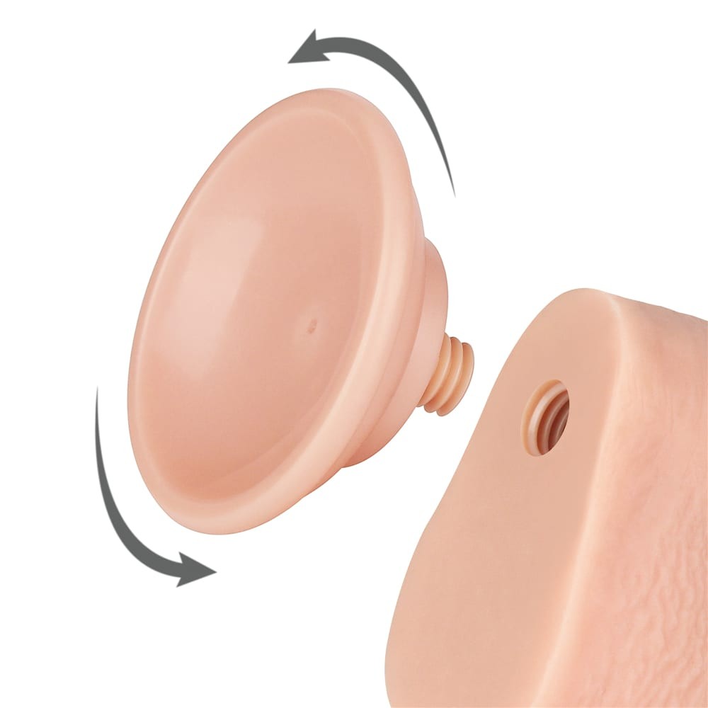 9'' dual-layer dildo with sliding skin Flesh_B15O50_3