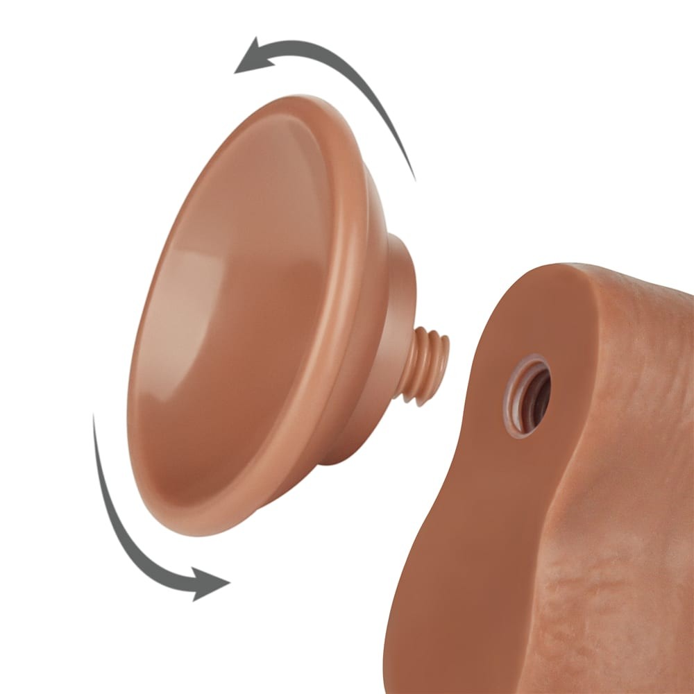 8'' double-layer sliding dildo brown I_B15O50_3